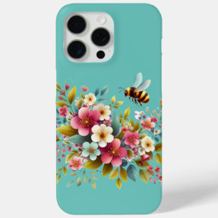 Colourful, Spring/Floral bee iPhone 15 Pro Max Case