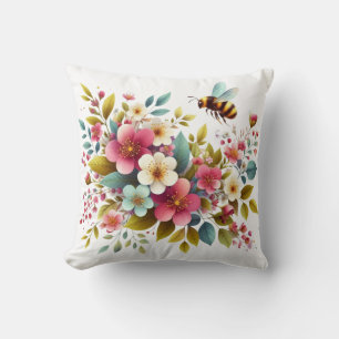 Colourful, Spring/Floral bee Cushion