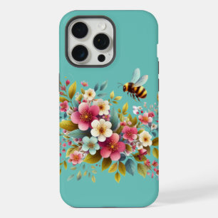 Colourful, Spring/Floral bee iPhone 15 Pro Max Case