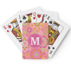 Colourful Spring Floral Pattern Custom Monogram