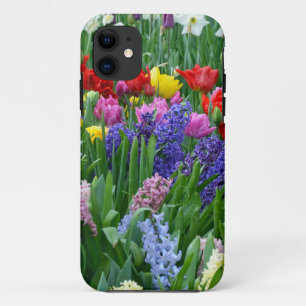 Colourful spring flower garden iPhone 11 case
