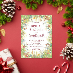 Colourful Spring Flower Wildflower Botanical Flowe Acrylic Invitations