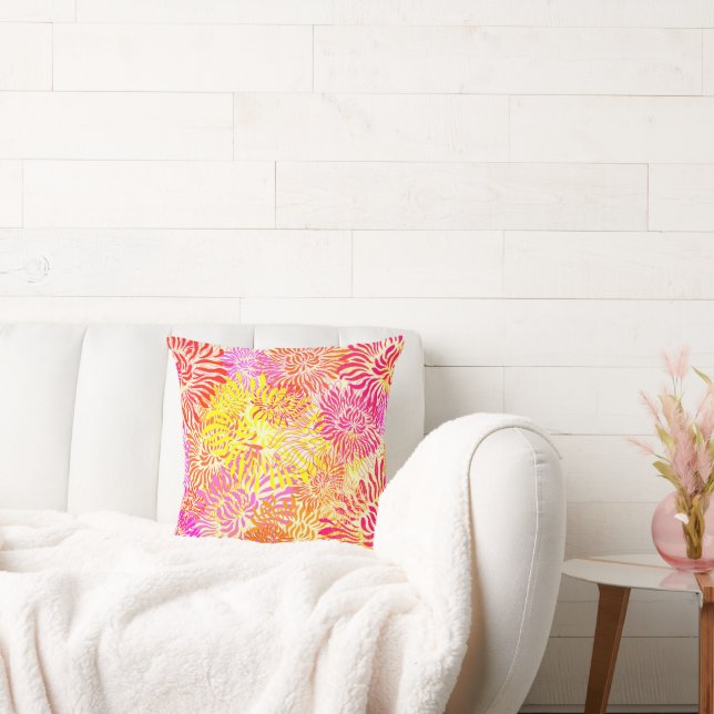 Colourful Spring Flowers Cushion (Couch)