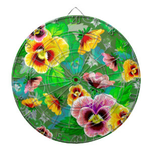 Colourful Spring Flowers Design Dartboard