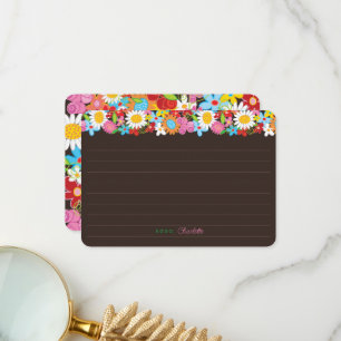 Colourful Spring Flowers Garden Modern Chic Weddin Thank You Card