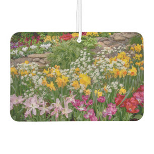 Colourful Spring Flowers in full bloom Car Air Freshener