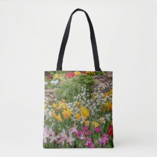 Colourful Spring Flowers in full bloom Tote Bag