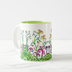 Colourful Spring Flowers Mug by Leslie Clair Bures