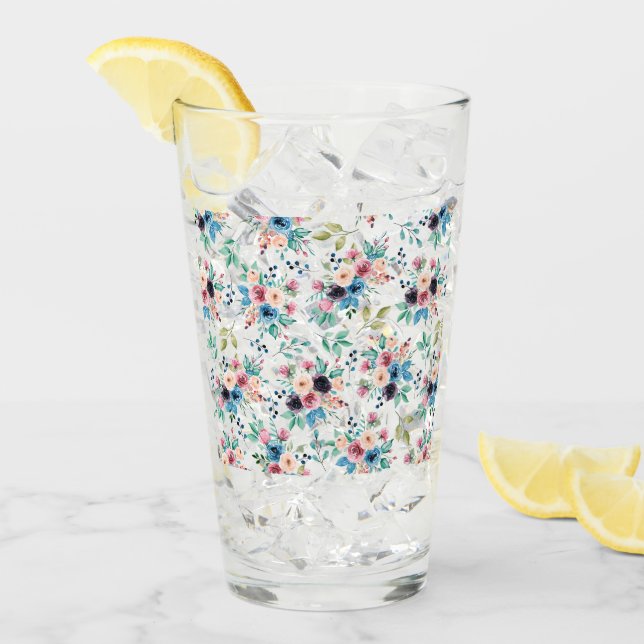 Colourful spring flowers pattern glass (Front Ice)