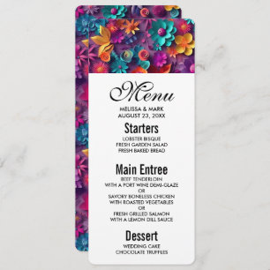 Colourful Spring Flowers Pattern Invitation