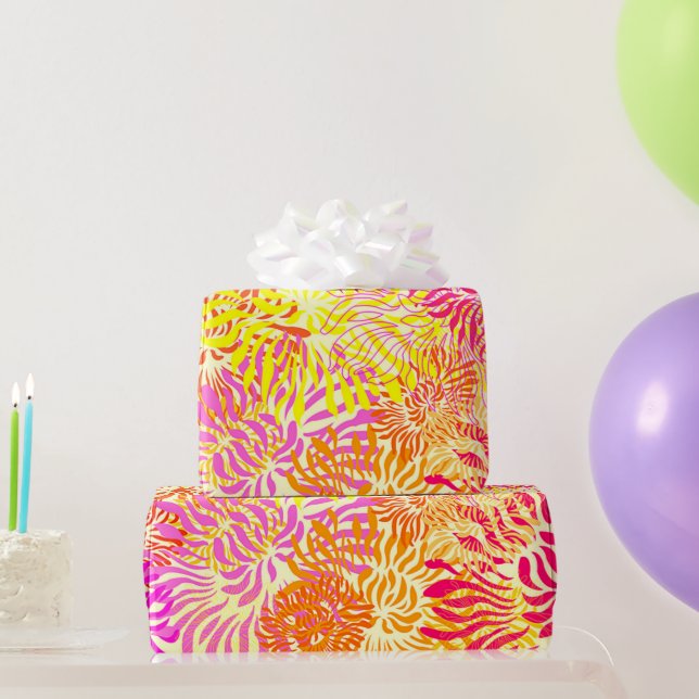 Colourful Spring Flowers Wrapping Paper (Party Gifts)