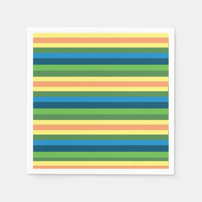 Colourful Spring Mood Lines Napkins (Front)