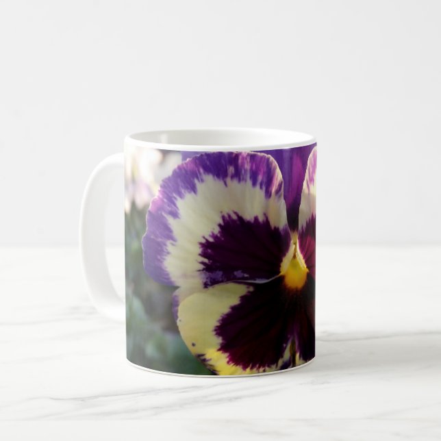 colourful spring Pansy Coffee Mug (Front Left)
