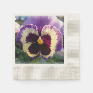 colourful spring Pansy Napkin