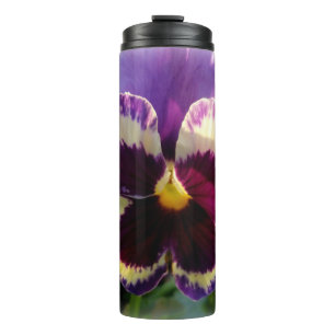 colourful spring Pansy Thermal Tumbler