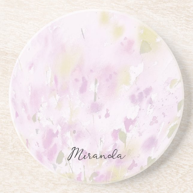 Colourful Spring Summer Floral Boho Garden Coaster (Front)