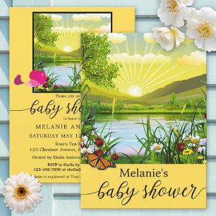 Colourful Spring Sunshine Baby Shower Invitation