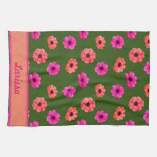  Colourful Spring Tropical Flowers Pattern Name  Tea Towel