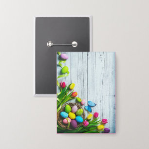 Colourful Spring Tulip Blossom Butterfly Wooden Te