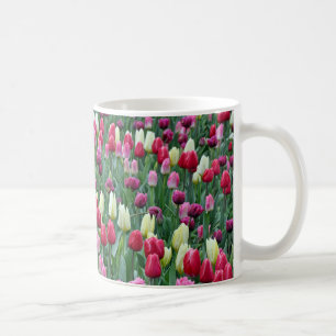 Colourful spring tulips coffee mug
