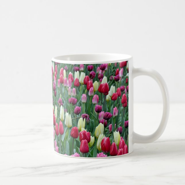 Colourful spring tulips coffee mug (Right)
