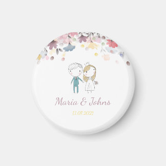 Colourful Spring Watercolor Floral  Magnet