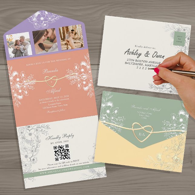 Colourful Spring Wedding All In One Invitation (Creator Uploaded)