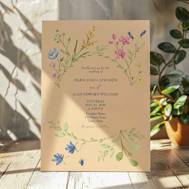 Colourful Spring Wedding Invitation (Creator Uploaded)