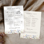 Colourful Spring Wildflower Meadow Garden  Program<br><div class="desc">Capture the beauty of nature on your special day with our exquisite wildflower watercolor best day ever wedding program. Elegant, unique, and blooming with love. Use the text fields to personalise your design with your own wording and details. If you want to change the font style, colour or text placement,...</div>
