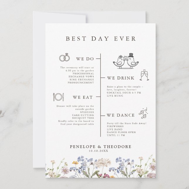 Colourful Spring Wildflower Meadow Garden  Program (Front)