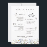Colourful Spring Wildflower Meadow Garden  Program<br><div class="desc">Capture the beauty of nature on your special day with our exquisite wildflower watercolor best day ever wedding program. Elegant, unique, and blooming with love. Use the text fields to personalise your design with your own wording and details. If you want to change the font style, colour or text placement,...</div>