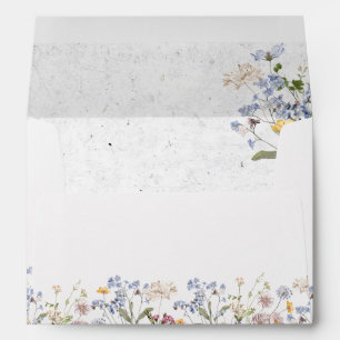 Colourful Spring Wildflower Meadow Garden Wedding  Envelope