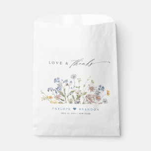 Colourful Spring Wildflower Meadow Garden Wedding  Favour Bag