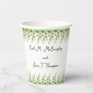 Colourful Spring Wildflower Meadow Garden Wedding Paper Cups