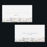 Colourful Spring Wildflower Meadow Garden Wedding  Place Card<br><div class="desc">Capture the beauty of nature on your special day with our exquisite wildflower watercolor wedding place card. Elegant, unique, and blooming with love. Use the text fields to personalise your design with your own wording and details. If you want to change the font style, colour or text placement, simply click...</div>