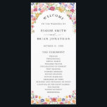 Colourful Spring Wildflower Meadow Garden Wedding  Program<br><div class="desc">Make your wedding day unforgettable with our beautifully crafted, floral wedding program. The delicate pastel flower wreath brings a romantic, garden-inspired touch to your celebration. Personalise the card with your own text, and easily adjust the font style, colour, and layout to suit your taste by clicking the 'Customise Further' button....</div>