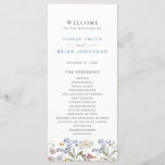 Colourful Spring Wildflower Meadow Garden Wedding  Program<br><div class="desc">Capture the beauty of nature on your special day with our exquisite wildflower watercolor wedding program. Elegant, unique, and blooming with love. Use the text fields to personalise your design with your own wording and details. If you want to change the font style, colour or text placement, simply click the...</div>