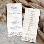Colourful Spring Wildflower Meadow Garden Wedding  Program<br><div class="desc">Capture the beauty of nature on your special day with our exquisite wildflower watercolor wedding program. Elegant, unique, and blooming with love. Use the text fields to personalise your design with your own wording and details. If you want to change the font style, colour or text placement, simply click the...</div>