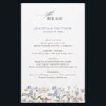 Colourful Spring Wildflower Meadow  Wedding Menu<br><div class="desc">Capture the beauty of nature on your special day with our exquisite wildflower watercolor wedding menu. Elegant, unique, and blooming with love. Use the text fields to personalise your design with your own wording and details. If you want to change the font style, colour or text placement, simply click the...</div>
