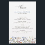Colourful Spring Wildflower Meadow  Wedding Menu<br><div class="desc">Capture the beauty of nature on your special day with our exquisite wildflower watercolor wedding menu. Elegant, unique, and blooming with love. Use the text fields to personalise your design with your own wording and details. If you want to change the font style, colour or text placement, simply click the...</div>