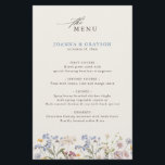 Colourful Spring Wildflower Meadow  Wedding Menu<br><div class="desc">Capture the beauty of nature on your special day with our exquisite wildflower watercolor wedding menu. Elegant, unique, and blooming with love. Use the text fields to personalise your design with your own wording and details. If you want to change the font style, colour or text placement, simply click the...</div>
