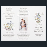 Colourful Spring Wildflower Meadow  Wedding Progra<br><div class="desc">Capture the beauty of nature on your special day with our exquisite wildflower watercolor wedding program. Elegant, unique, and blooming with love. Use the text fields to personalise your design with your own wording and details. If you want to change the font style, colour or text placement, simply click the...</div>