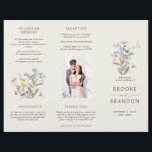 Colourful Spring Wildflower Meadow  Wedding Progra<br><div class="desc">Capture the beauty of nature on your special day with our exquisite wildflower watercolor wedding program. Elegant, unique, and blooming with love. Use the text fields to personalise your design with your own wording and details. If you want to change the font style, colour or text placement, simply click the...</div>