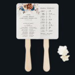 Colourful Spring Wildflower Meadow wedding Timelin Hand Fan<br><div class="desc">Capture the beauty of nature on your special day with our exquisite wildflower watercolor wedding timeline hand fan. Elegant, unique, and blooming with love. Use the text fields to personalise your design with your own wording and details. If you want to change the font style, colour or text placement, simply...</div>