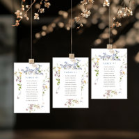 Colourful Spring Wildflower  Seating Chart card