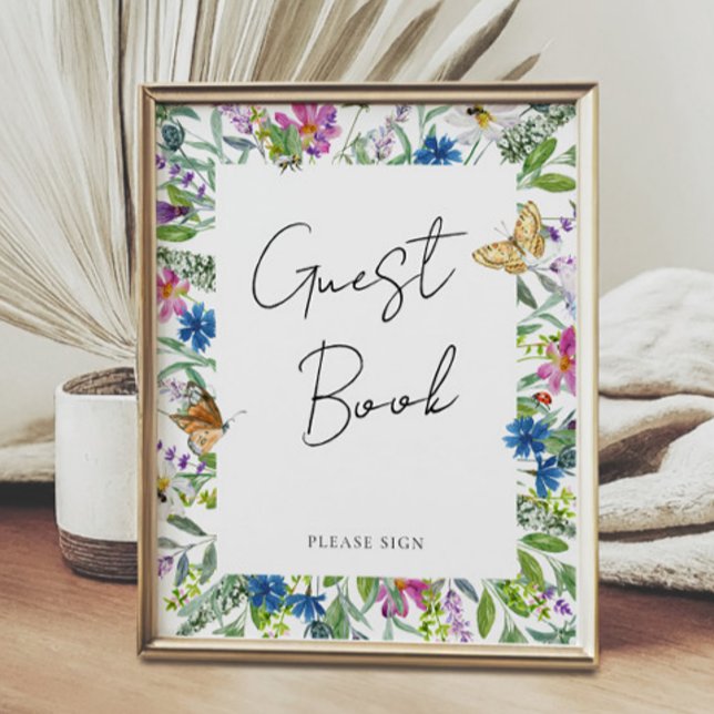 Colourful Spring Wildflowers Wedding Poster (Creator Uploaded)