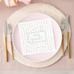 Colourful Sprinkles Baby Sprinkle Baby Shower Napkin