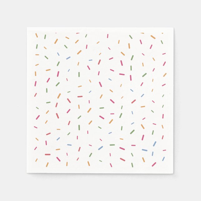 Colourful Sprinkles Baby Sprinkle Baby Shower Napkin (Front)