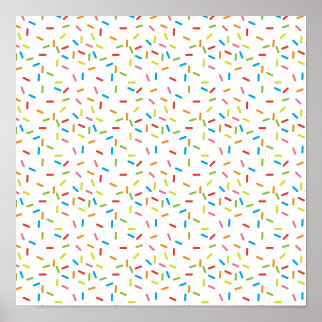 Colourful Sprinkles Pattern Digital Scrapbook Pape Poster (Front)