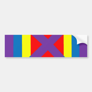 Colourful Square Bumper Sticker